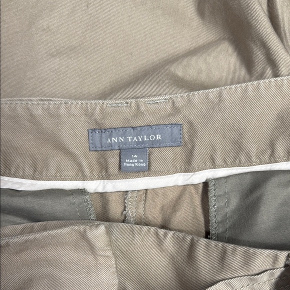 Ann Taylor Tan Chinos Cropped Wide Leg - Picture 2 of 6
